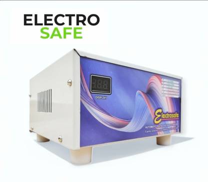 Electrosafe 500Watts (0.5KVA) 90-300Volts Voltage Stabilizer for Refrigerator Digital Meter Voltage Stabilizer