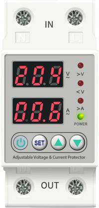 SSUCA Voltage Protector Over/Under Voltage Protection 220V, 63A with Auto Re-Connect LED Display