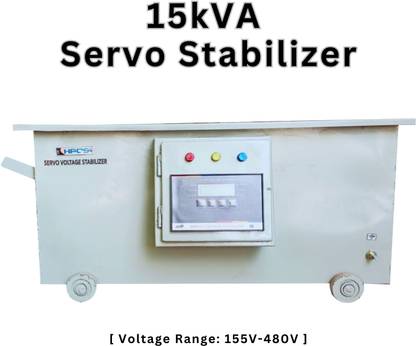 HPCS 08TSO15-155 Three Phase 15kVA Servo Voltage Stabilizer Oil Cooled 100% Copper (155V-480V)