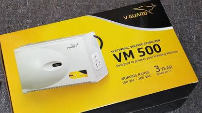 V-Guard Stabilizer for Washing Machine, Microwave Oven - Grey (VM 500) Voltage Stabilizer