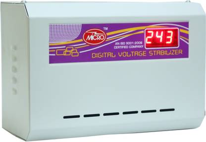 Micro Stabilizer for 1.5 Ton AC ( 170 - 260V) DIGITAL VOLTAGE STABILIZER Aluminium Working Range ( 170- 260V)