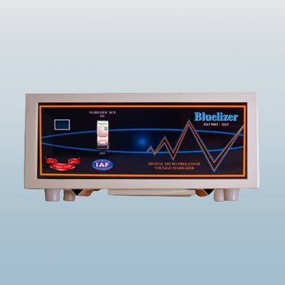 BLUELIZER 6 Kva Mainline Stabilizer Working Range (80 - 300 V) Loading Capacity 20 Ampere (INDIA'S FIRST IN DISPLAY AMPERE METER STABILIZER)