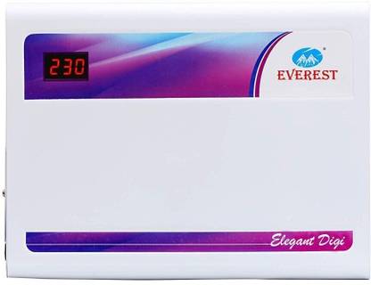 EVEREST 4 KVA Elegant Digital Model Voltage Stabilizer Used Upto 1.5 Ton AC Power Input (160 V to 270 V) Working Range (150V to 270V) White