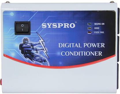 Syspro Computer & Printer Voltage Stabilizer with Wall Mount (Working Range 160-290 V) Computer Shield Voltage Stabilizer