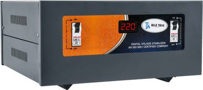 BLUE TRAX Copper Table Top Automatic Digital Multipurpose Main Line 3 KVA 2400W 70V- 280V Voltage Stabilizer