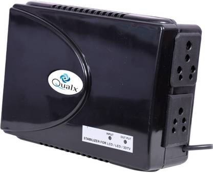 QUALX Crystal Plus 5 Year Domestic Warranty TV Voltage Stabilizer for 120 cm (55) TV+Set topbox+Home Theatre System