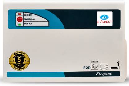 EVEREST E 2ka Wide Range For Washing Machine upto 15 KG, Microwave Oven, Treadmill Voltage Stabilizer-Working Range:150V-270V
