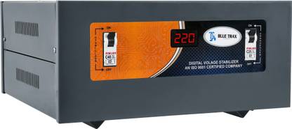 BLUE TRAX Copper Digital Mainline Table Top 7.5 KVA Heavy Duty 6000W, 130-280V Voltage Stabilizer