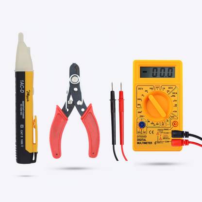 Hillgrove HGCM431M1 Non Contact Voltage Tester with Wire Cutter and Digital Multimeter Analog Voltage Tester
