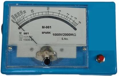Spaark (Similar to MECO-981) Insulation Tester/Megger Battery Operated 1000V/2000Mohm Analog Voltage Tester