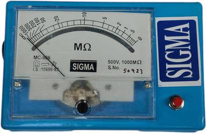 SIGMA Insulation Tester (Megger) Battery Operated 500V/1000M or 1000V/1000M Analog Voltage Tester
