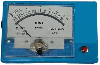 Spaark Spaark (Similar MECO-901) Insulation Tester/Megger Battery Operated 100V/20MOHM Analog Voltage Tester
