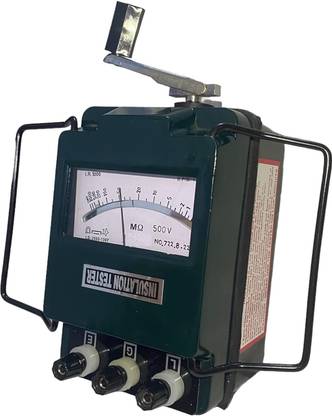 MEGGER Hand generated 500volt-100Mohm metal body insulation tester Analog Voltage Tester