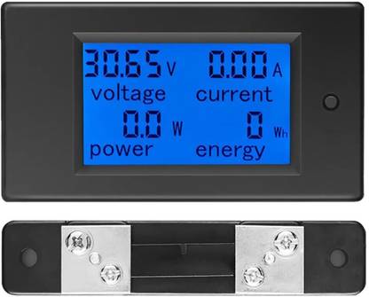 amiciSense DC Energy Meter 4 in 1, 6.5V-100V 50A (5kW) Power Meter Digital Display Digital Voltage Tester