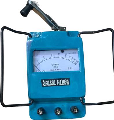 Spaark Earth Tester 100 Ohms (Metal Body) hand operated Analog Voltage Tester