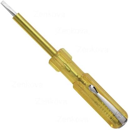 Red Champion Electrical Line Tester, Phase Tester Plus Screw Driver with Bulb Analog Voltage Tester