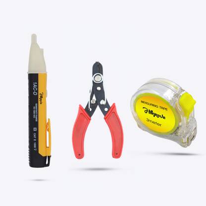 Hillgrove HGCM428M1 Electrical Non Contact Voltage Tester, 3Mtr Mesauring Tape,Wire Cutter Analog Voltage Tester