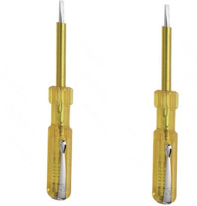 Red Champion Electrical Line Tester | Phase Tester Plus Screw Driver 2 PACK Analog Voltage Tester