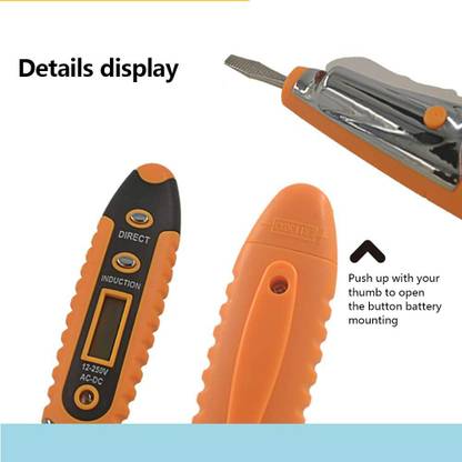 uptodatemky Test Screwdriver Circuit Tester Electric Test Pen Screwdriver Digital Display Digital Voltage Tester