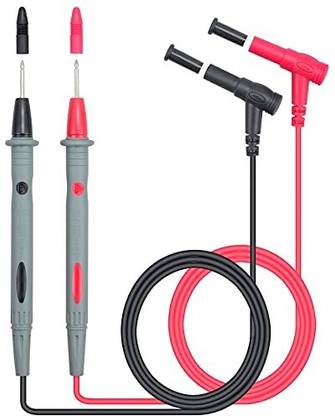 BALRAMA 1000 Volt 20 Amp Universal Multimeter Lead Probes Plug Test Cable Wire Pen Thin Tip Needle for Multi Meter, Clamp Meter, Volt Meter, Electronic Work with Ultra Fine Imported High Quality Super Softer Antifreezing Silicon Probe for 1000V 20A Test Lead Probe Silicon Wire Pen Cable with Thin Tip Needle Test Pen Non-magnetic Electronic Level