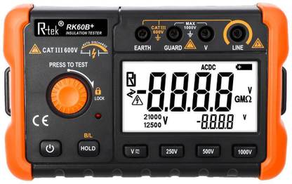 R-tek Digital Insulation Tester, Insulation meter, Insulation Resistance Tester Digital Voltage Tester
