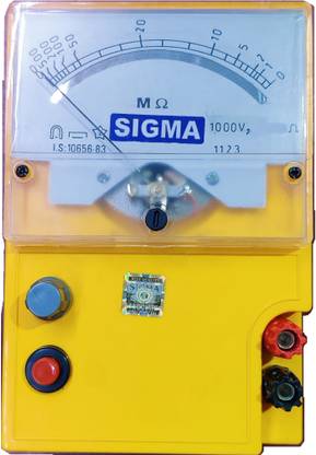 SIGMA Insulation Tester (Megger) Battery Operated with Calibration Certificate Analog Voltage Tester