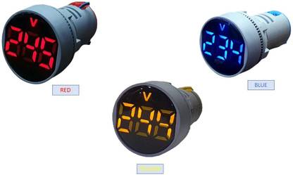brow Voltmeter Indicator Lamp Tester Measuring Range AC 60-500V Plastic LED Voltmeter (RYB) Voltmeter