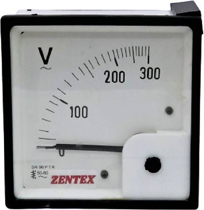 Ambika Sales ZENTEX 95mm VOLT METER Square Voltmeter