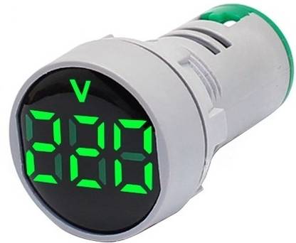 DIVYE Digital AC Voltmeter Indicator - AC 60-500V, LED Display Panel AC (Green) Voltmeter