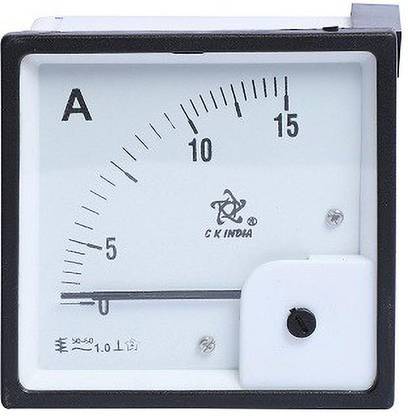 CKINDIA 96mm 15A Ampere Meter Fitted With Brass Nut and Volt Voltmeter