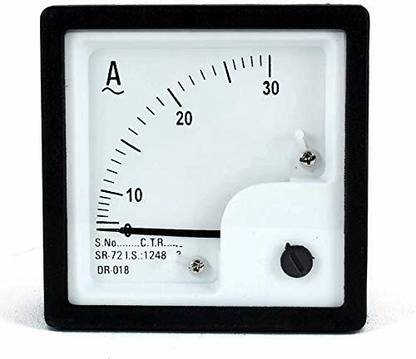 ERHIndia 72mm Ampere Meter 0-30A Analog Ampere Meter Square Type Voltmeter