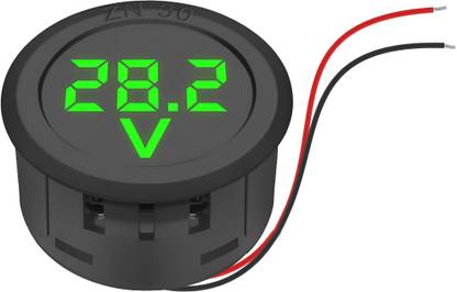 shockley GREEN Round Mini 5-99V DC Volt Detector Tester Monitor bike Truck car (1 Pc) Voltmeter