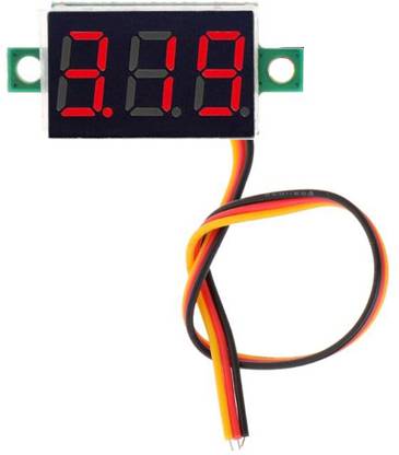 shockley 0.28 Inch 2.5v-30v Mini Digital Voltmeter Voltage Tester Voltmeter (RED) (1 Pc) Voltmeter