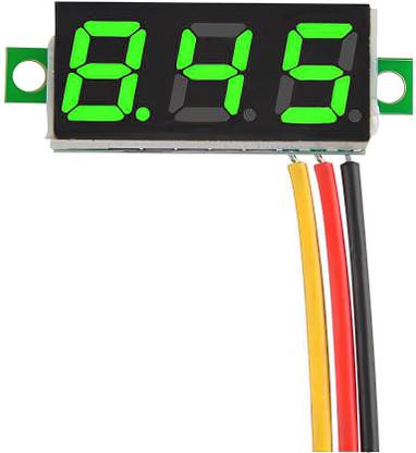 shockley GREEN 3 Wire Calibratable 0-100V 0.28" Mini DC Voltmeter LED Display (1 Pc) Voltmeter