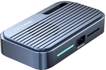 Acasis 80Gbps M.2 NVMe SSD Enclosure with in-Built Cooling Fan for Mini M4 Pro Voltmeter