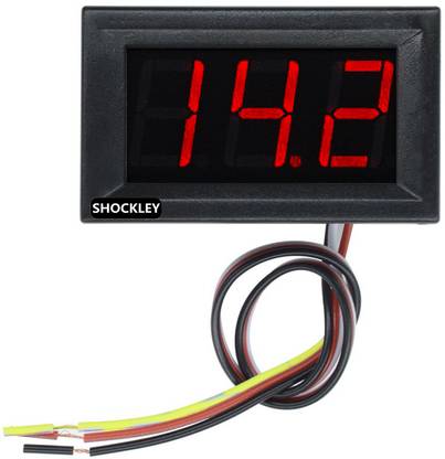 shockley Mini Digital Voltmeter 0.56" 3 Wire Digital LED Voltmeter DC 0-100V (1 Piece) Voltmeter