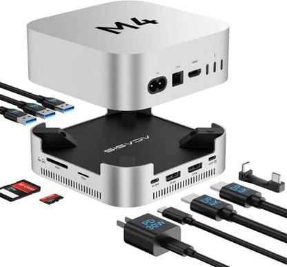 Acasis 14-in-1 HUB with 40Gbps Dual SSD Enclosure for M4/M4PRO Voltmeter