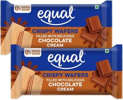 Equal Sugar-Free Wafers (Chocolate) | 0% Added Sugar | Flavoured Wafers | Wafers