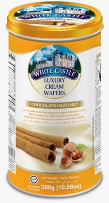 White Castle Cream Wafer Sticks - Cookies & Cream, Sweet & Crunchy Wafer Rolls