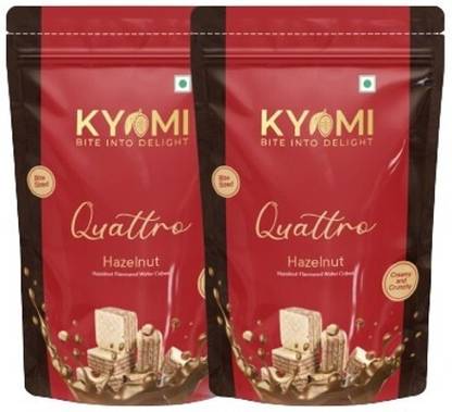 Kyomi Quattro Hazelnut Wafer Cubes Value Pack | Made with original Ghana Cocoa Powder Wafers