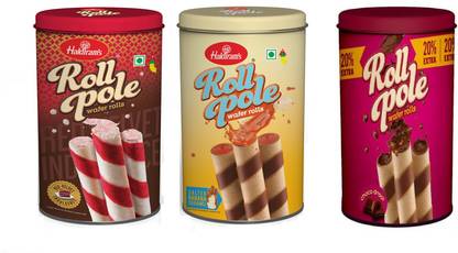 Haldiram's Haldiram Roll Pole Wafer Rolls Pack of 3 Wafer Rolls