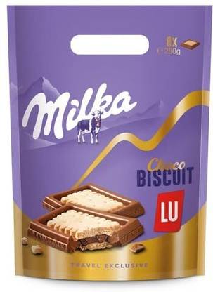 milka Choco Biscuit with Lu Biscuit & Alpine Milk Chocolate Wafers