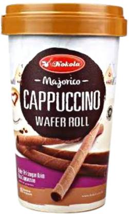 Kokola Cappuccino Wafer Roll Dark Cream Chocolate Wafer Rolls