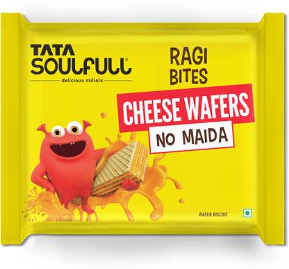 Tata Soulfull Ragi Bites Cheese Wafers,No Maida, Wholesome Snack for Kids & Adults Wafers