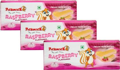 Pickwick Raspberry flavored wafer biscuits Combo Pack - (120gm ×3) Wafers