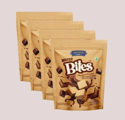 Dingwani Foods Chocolate Cream Filled Wafer Cubes, Sandwich Biscuits | Pack of 4 Wafers