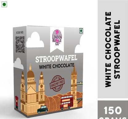 London Bubble Co Classic White Chocolate - Stroop Wafel - (Pack of 2) Wafers