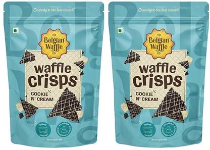 The Belgian Waffle Co Cookie N Cream Waffle Crisps Wafers