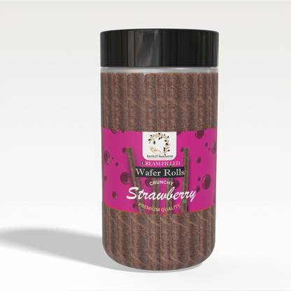 Earthly Resources Strawberry Wafer Roll | 15 Sticks Wafer Rolls