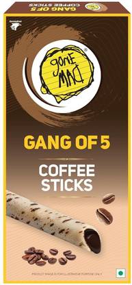 Gone Mad Gang of 5 Premium Coffee Sticks pack of 3 Wafer Rolls
